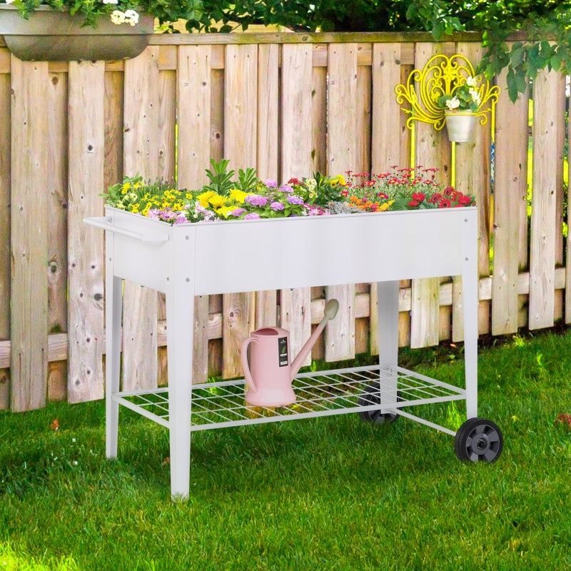 Nancy's Fort Hood Plantenwagen - Plantenkar - Plantenbed - Wielen - ± 110 x 60 x 80 cm