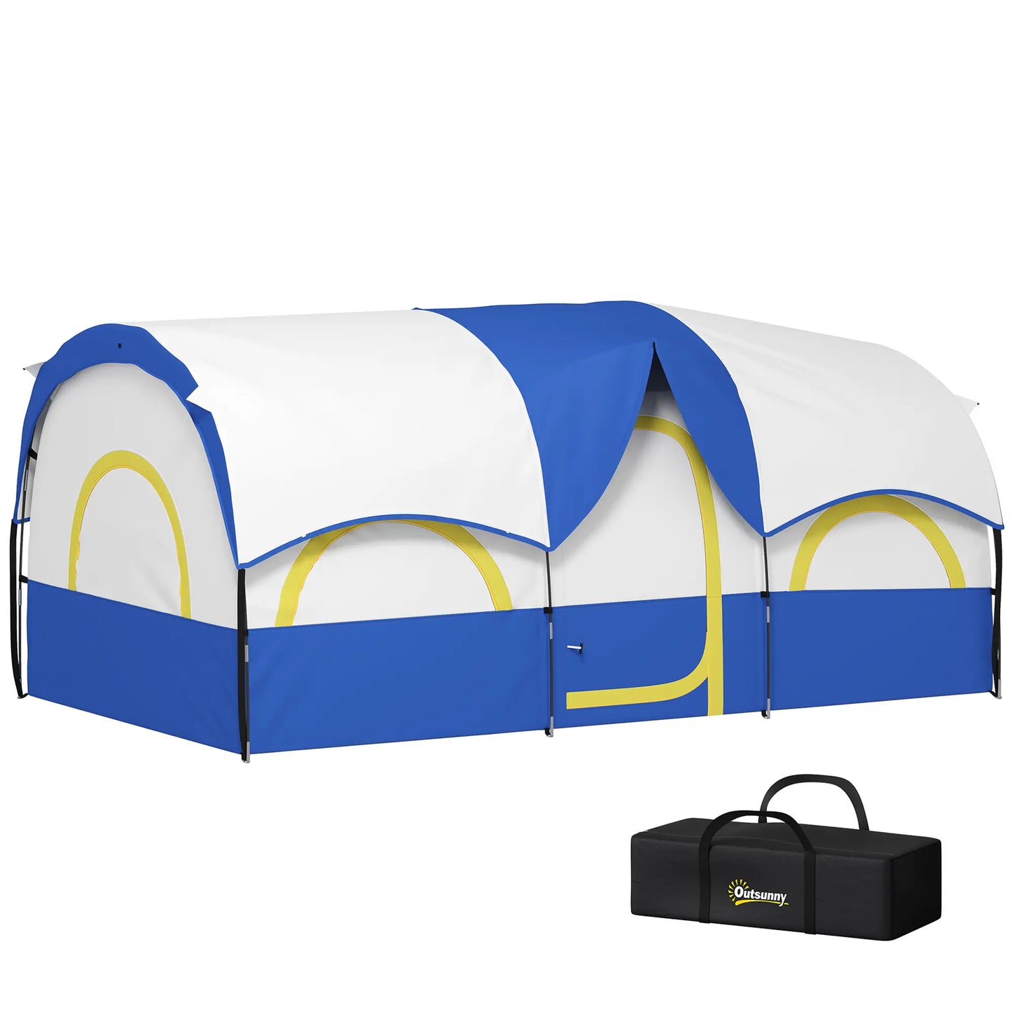 Nancy's Foppolo Kampeertent - Campingtent - 4-6 Personen - Blauw - ± 435 x 250 x 195 cm