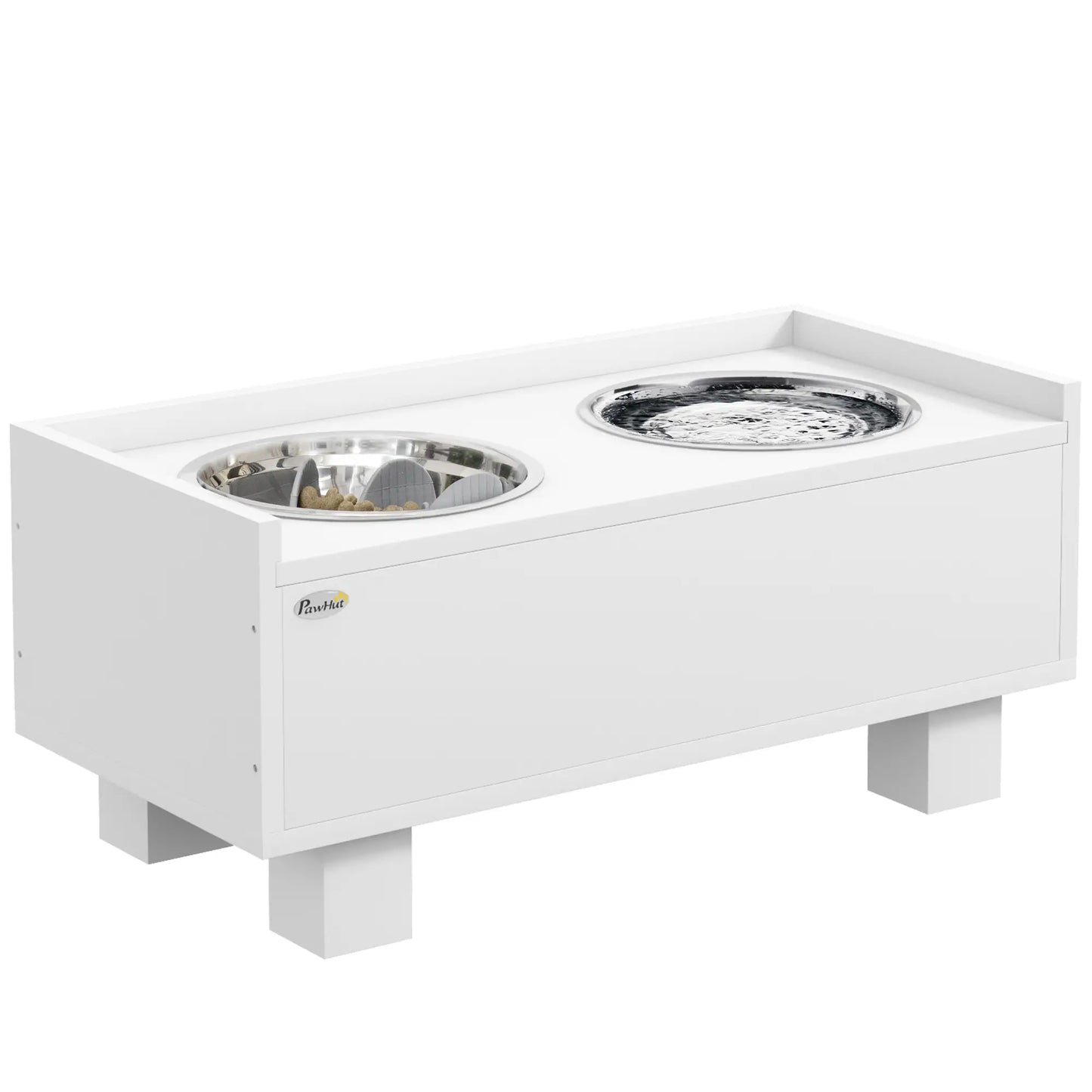 Nancy's Marecos Voerstation - Voerbakken - Drinkbakken - Wit - ± 20 x 50 x25 cm