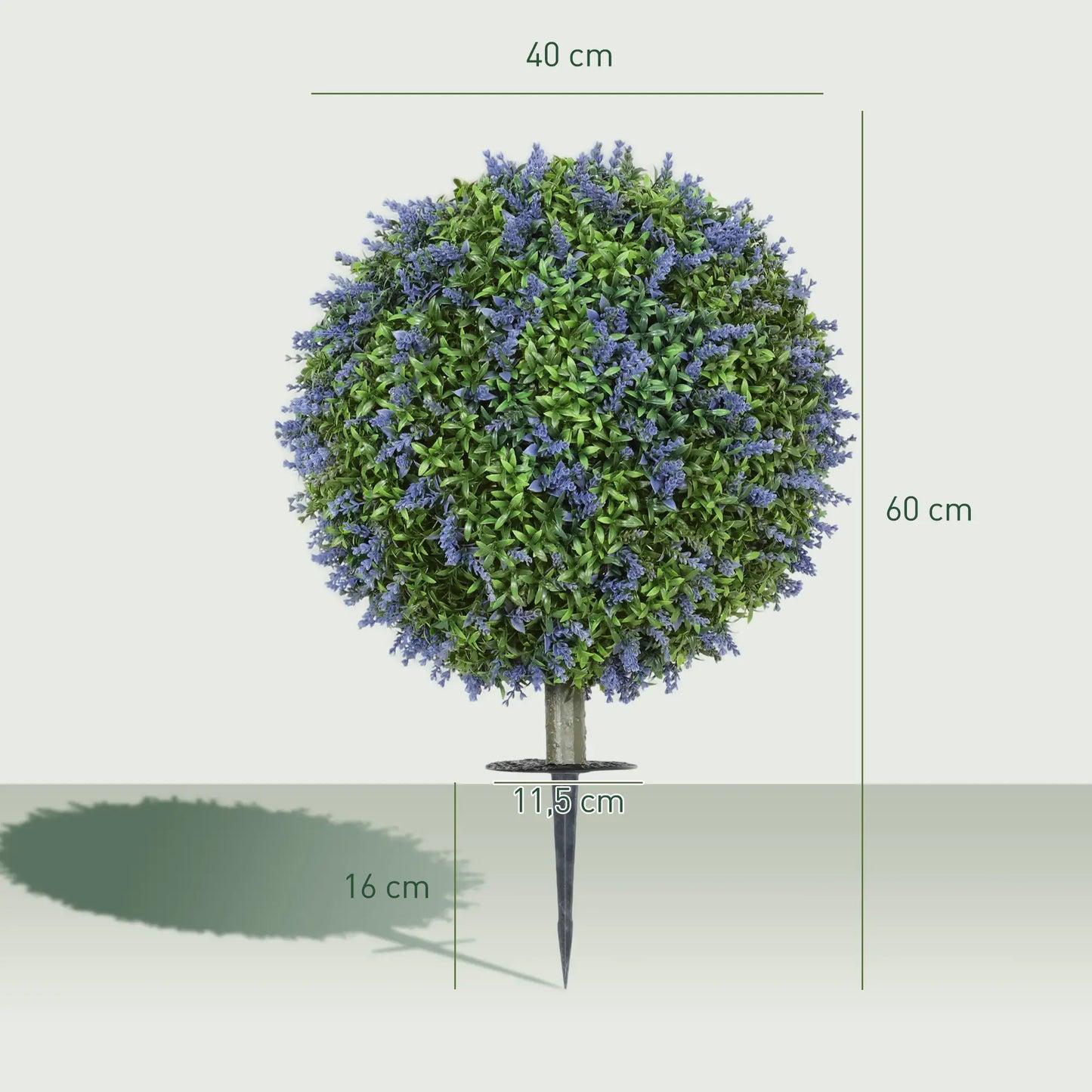 Nancy's Gioiosa Kunstbomen Set - Lavendelbomen - Kunstplanten - UV-Bestendig - Groen / Paars
