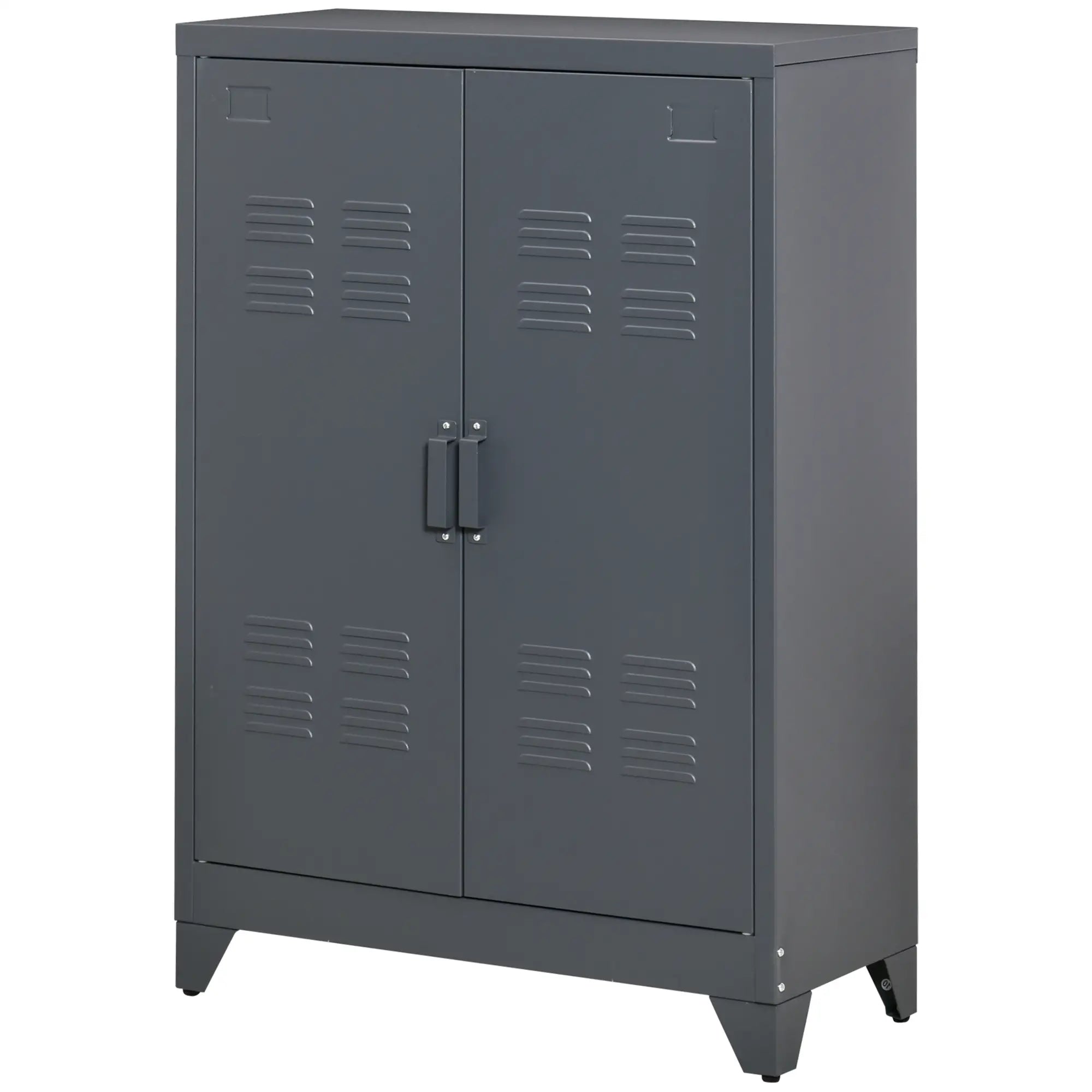Nancy's Longare Commode - Ladekast - Opbergkast - Grijs - Staal - ± 75 x 35 x 110 cm
