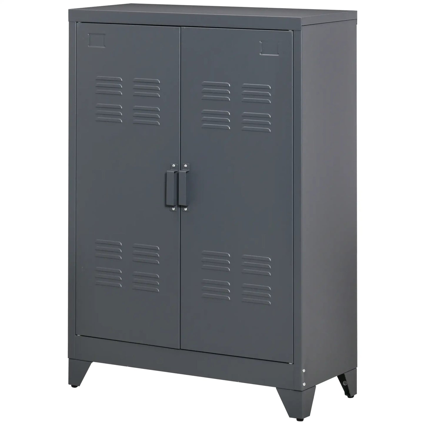 Nancy's Longare Commode - Ladekast - Opbergkast - Grijs - Staal - ± 75 x 35 x 110 cm
