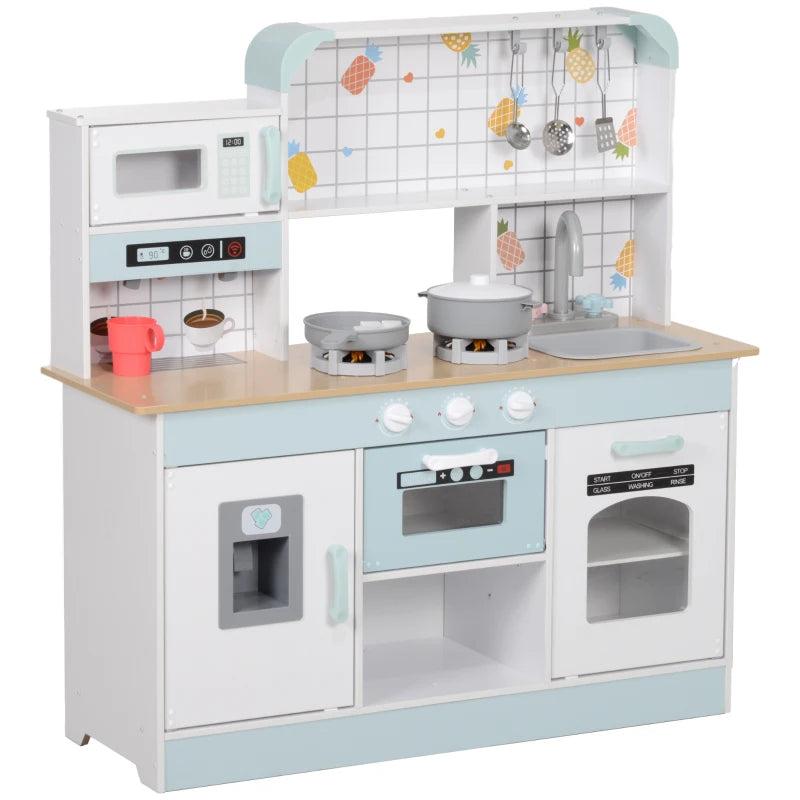 Nancy's Linda Kinderkeuken - Speelkeuken - Speelgoedkeuken - Met Licht en Geluid - Blauw / Wit