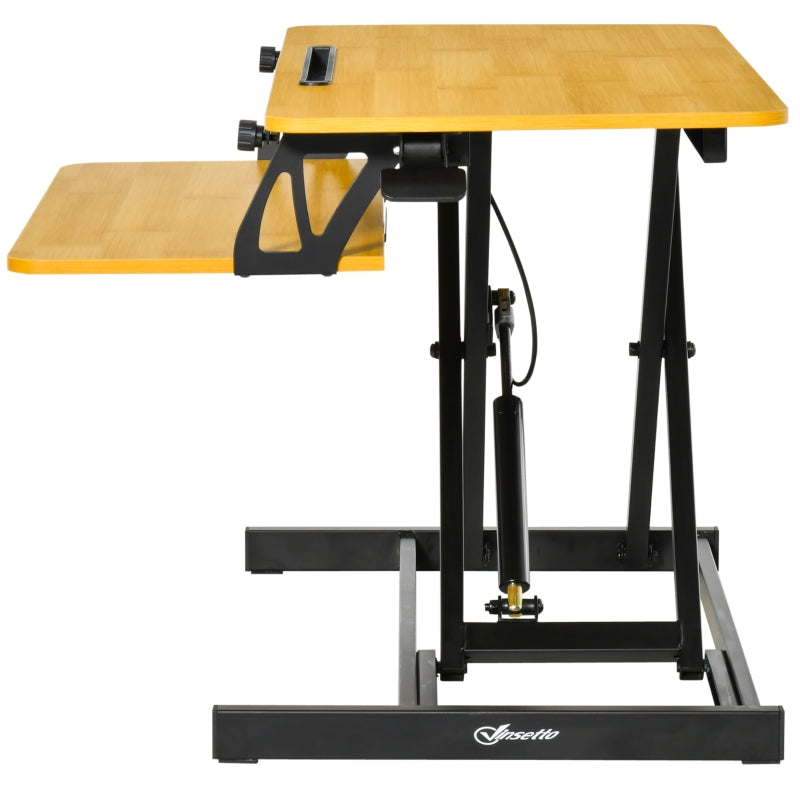 Nancy Vinsetto Zit-sta bureau Staand bureau Monitorstandaard In hoogte verstelbaar Staal 80 x 40 x 13,5-51 cm