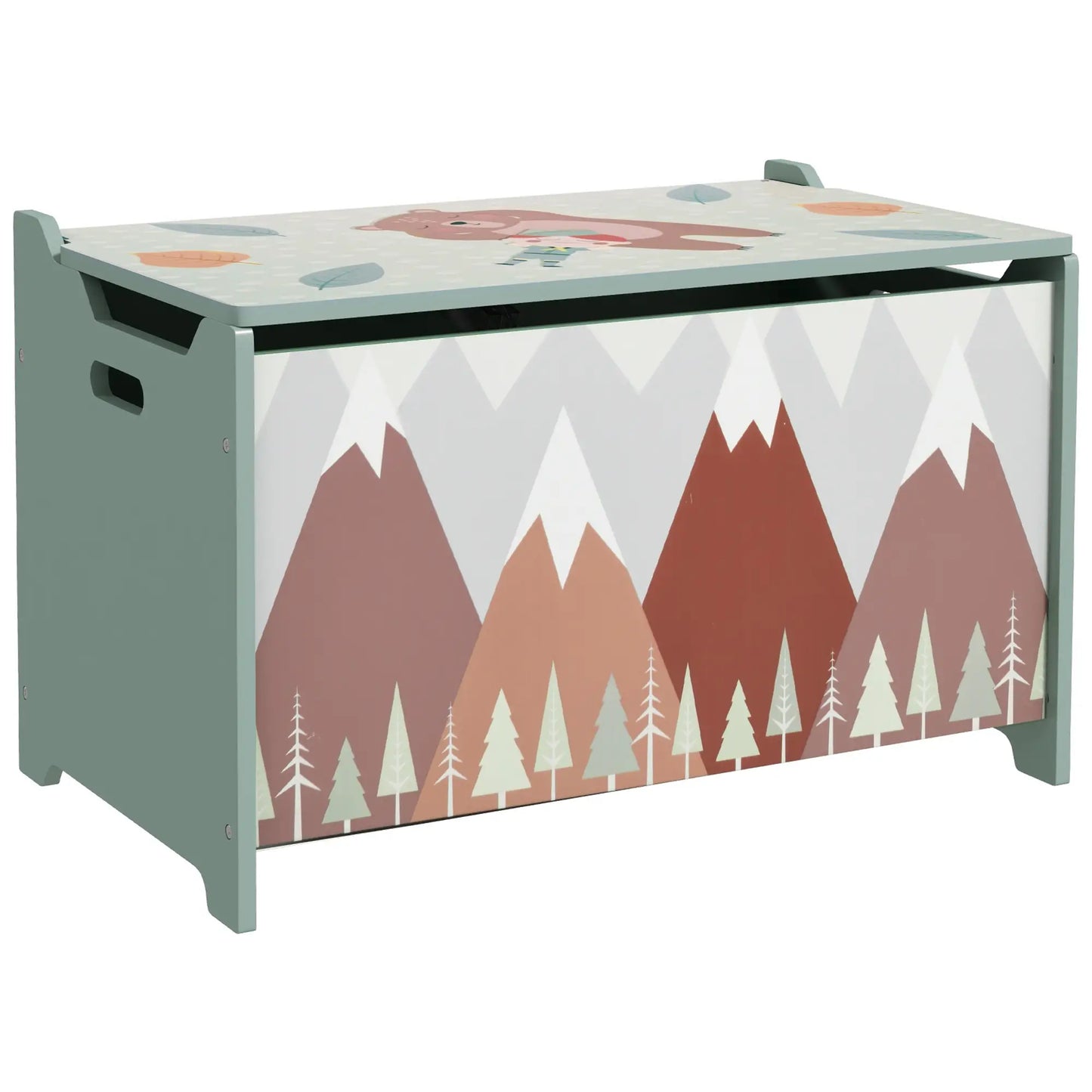 Nancy's Carinhos Kinderkast - Opbergkist - Speelgoedkist - Groen - ± 60 x 35 x 40 cm