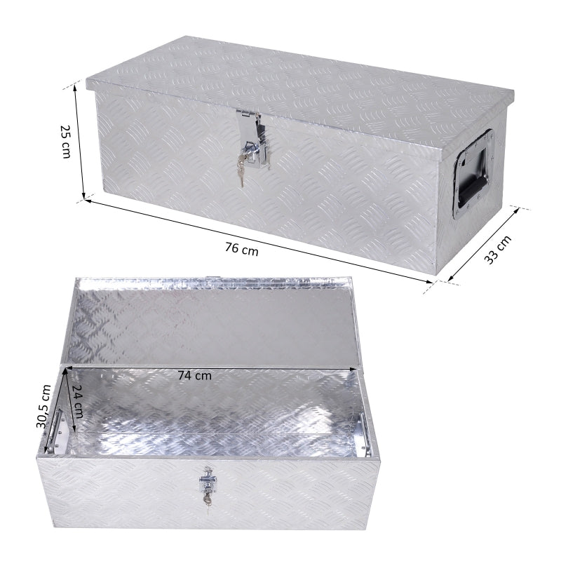 Nancy's Anakie Gereedschapskist - Gereedschapskoffer - Ingebouwd Slot - Zilver - Aluminium