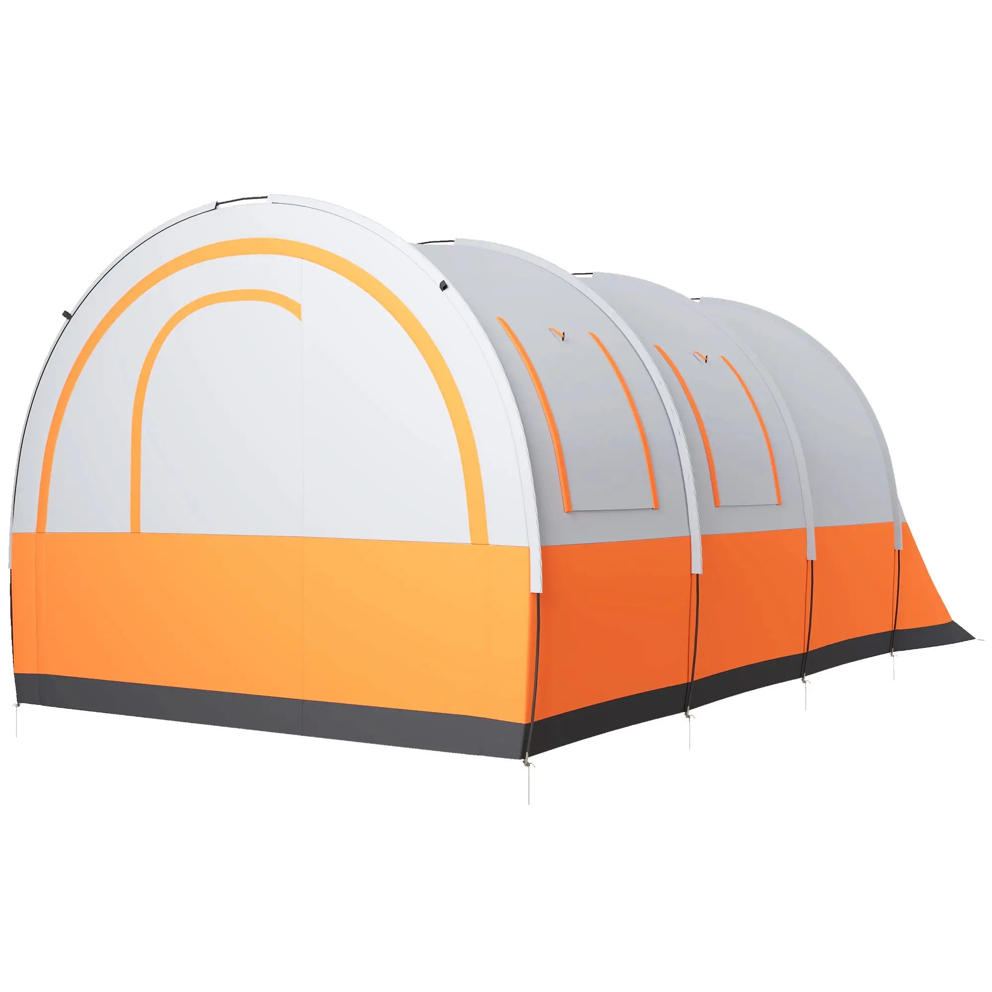 Nancy's Garlate Kampeertent - Campingtent - Waterdicht - Crèmewit / Oranje - 480 x 260 x 200 cm