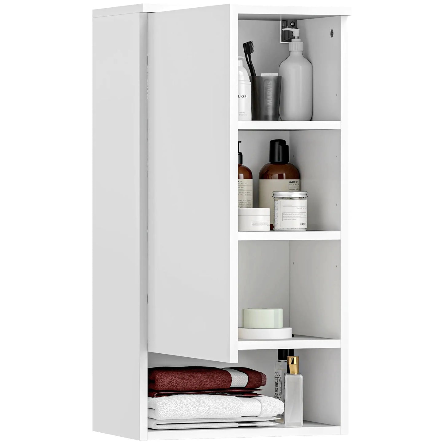 Nancy's Carbonate Badkamerkast - Badkamermeubel - Wit - ± 40 x 30 x 75 cm