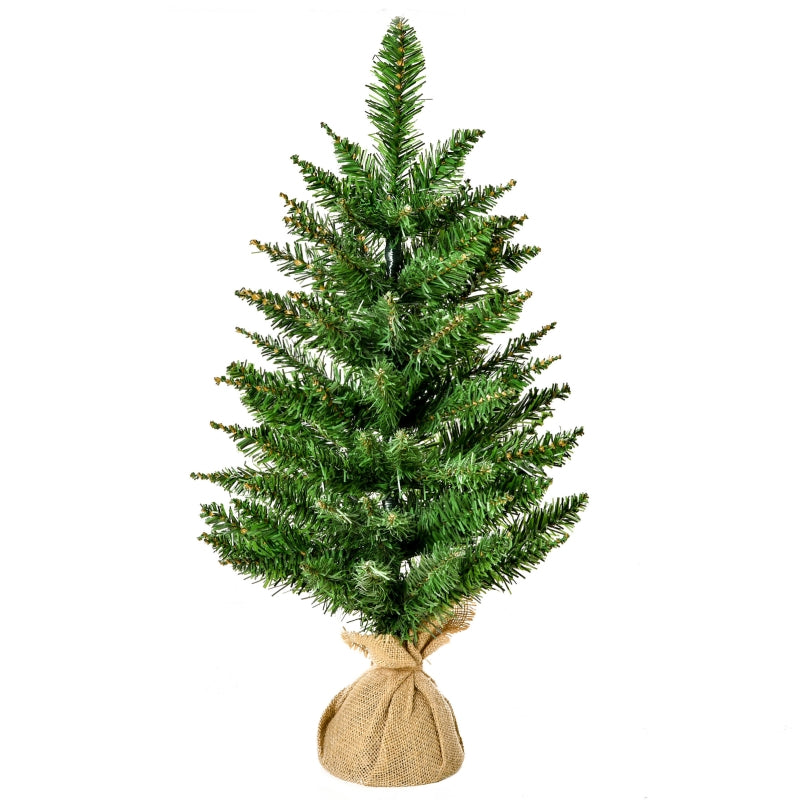 Sapin de Noël du premier automne de Nancy - Vert - Pvc, Lin, Ciment - Ø44 x 60H cm; Nombre de pointes : 70.