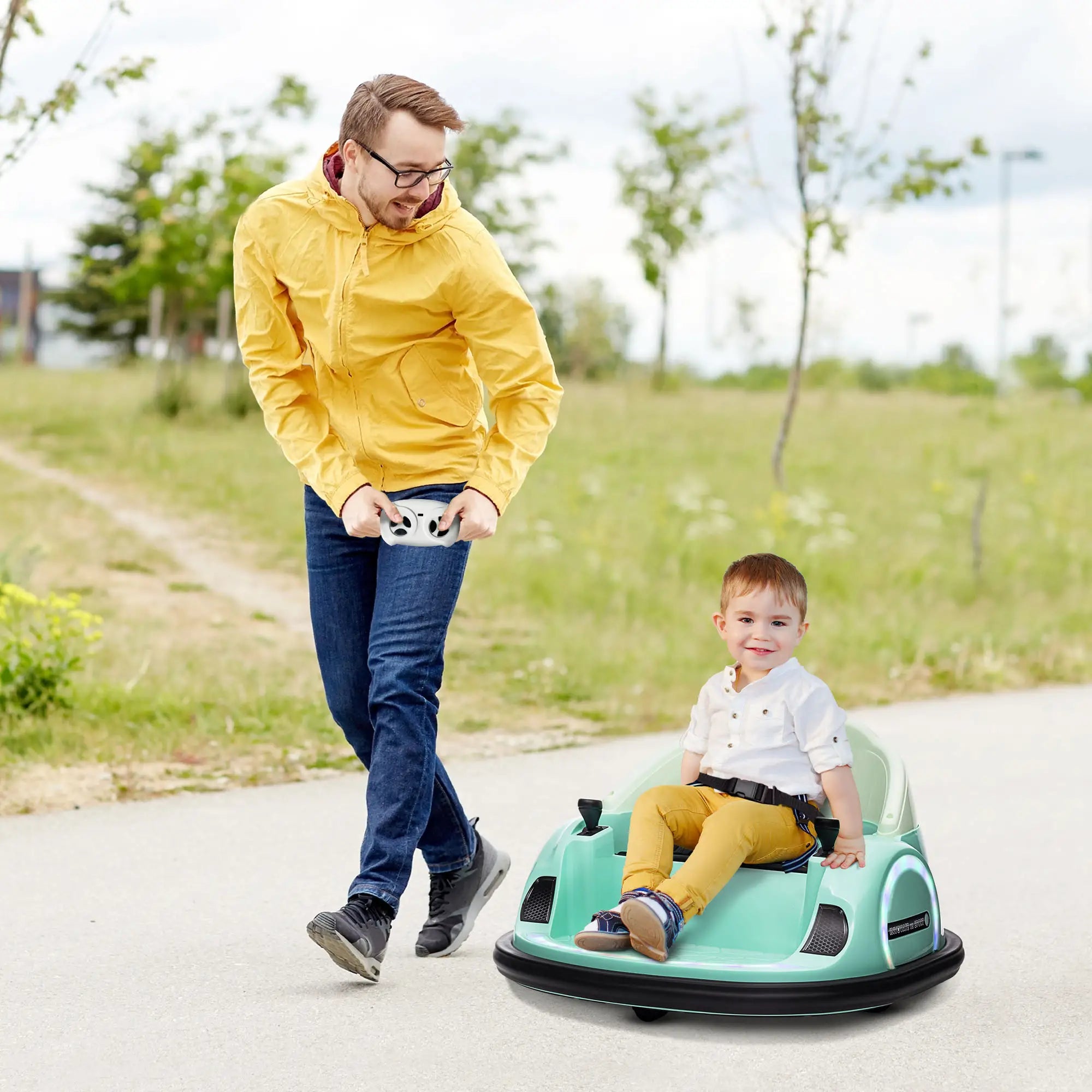 Nancy's Luserna Elektrische Auto voor Kinderen - Kinderauto - Autoscooter - 360° Draaibaar - Groen