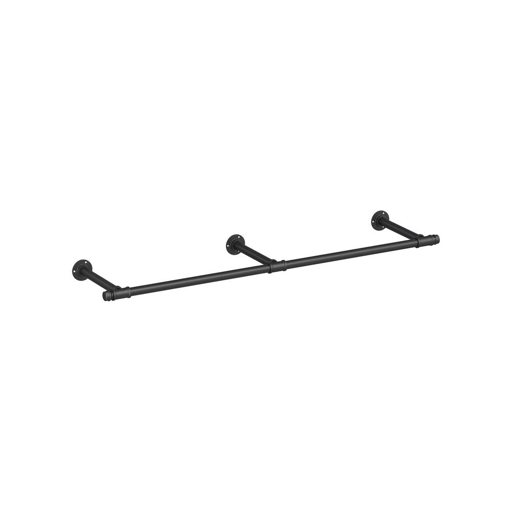 Nancy's Hallway XL Clothes Rail - Wall Coat Rack - 1 Rail - Black - Steel - ± 170 x 30 x 5 cm