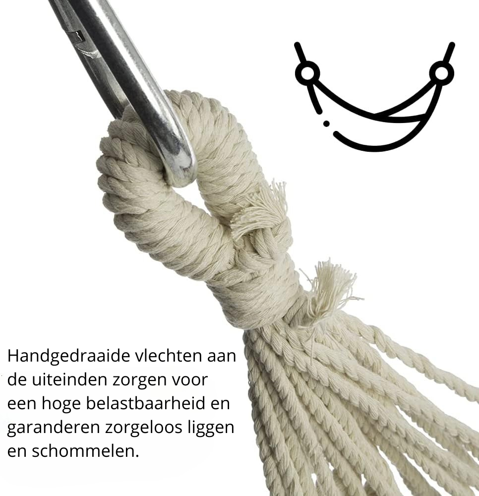 Ultranatura Hangmat Bali - Schommelbed - Ligmat - 2 Persoons - Katoen - 210 x 260 cm