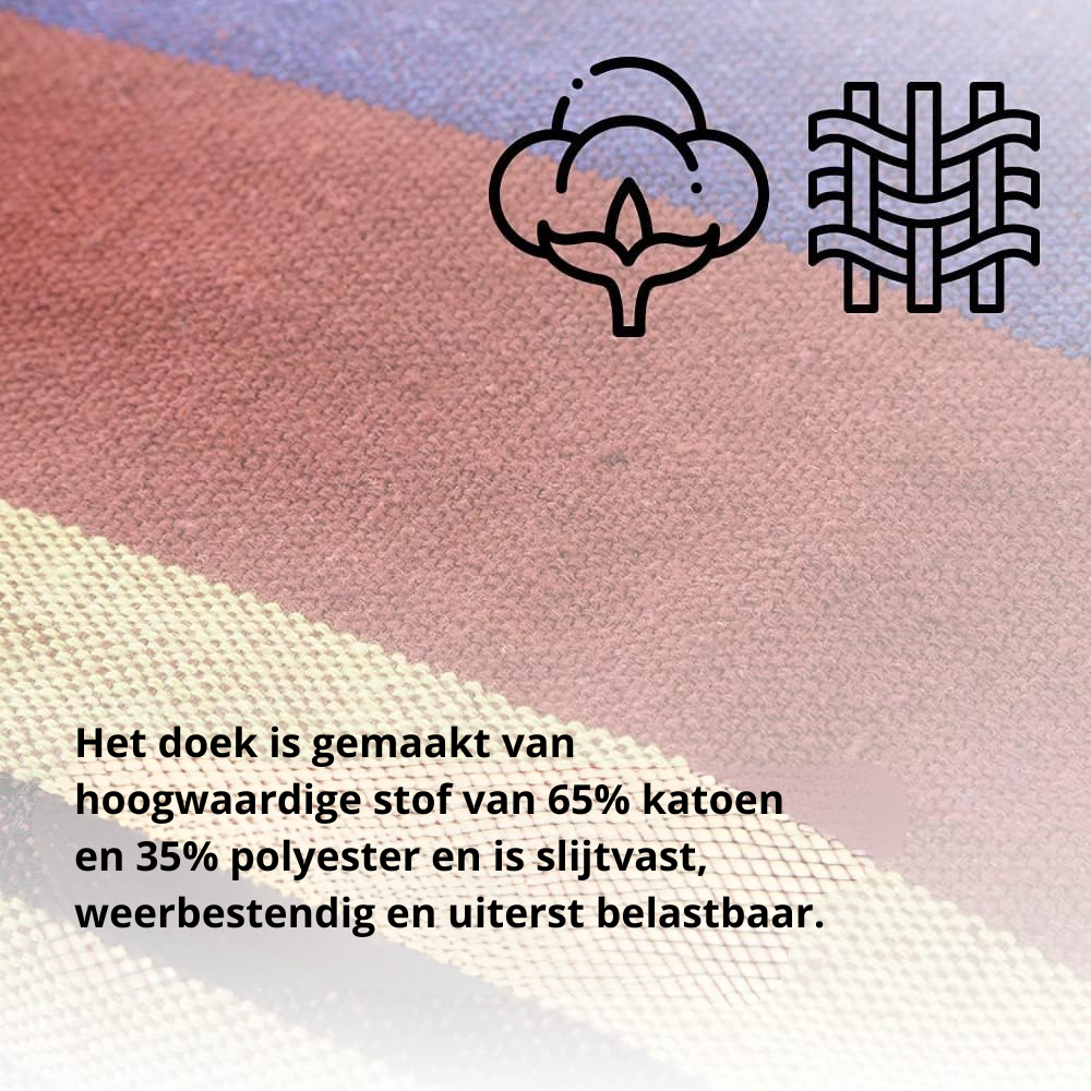 Ultranatura Hangmat Bali - Schommelbed - Ligmat - 2 Persoons - Katoen - 210 x 260 cm