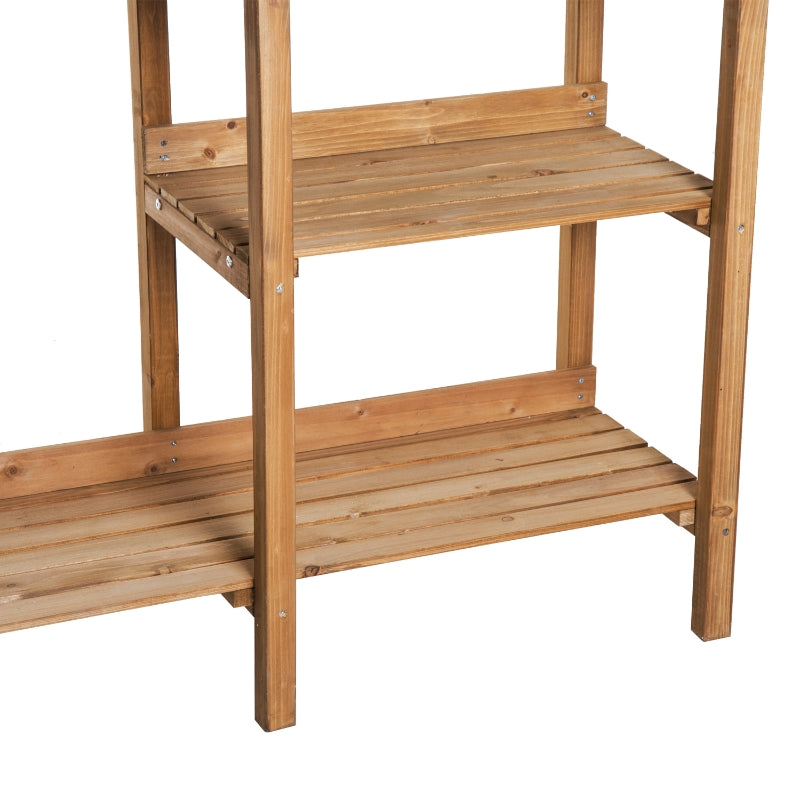 Nancy's Don Benito Planttafel - Tuinwerktafel - Werktafel - Natuurlijk - Dennenhout - ± 120 x 45 x 120 cm