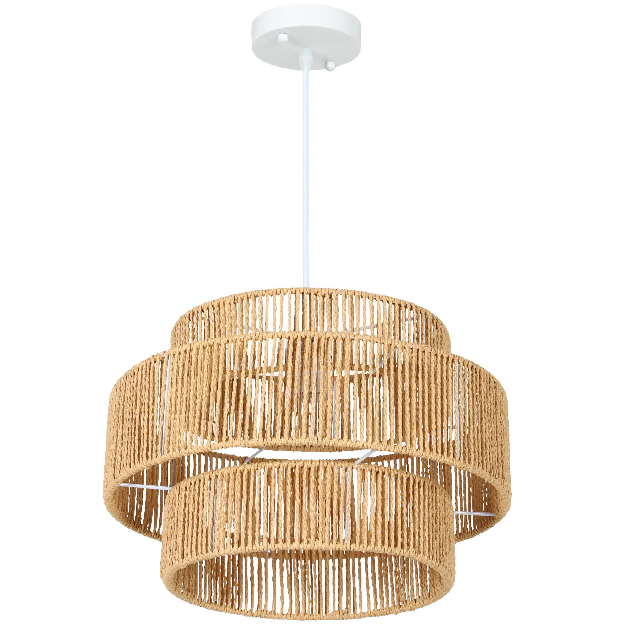 Nancy's Gonzaga Hanglamp - Boho Chique - Bruin - Henneptouw