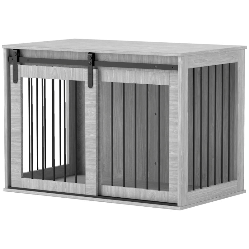 Nancy's Ota Dog House - Dog Cage - Dog Residence - Grey - Chipboard / Steel - ± 100 x 60 x 60 cm