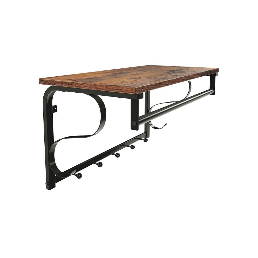 Nancy's Nogueira Wandkapstok - Kapstok - Muurkapstok Met 5 Haken - Vintage - ± 60 x 30 x 30 cm