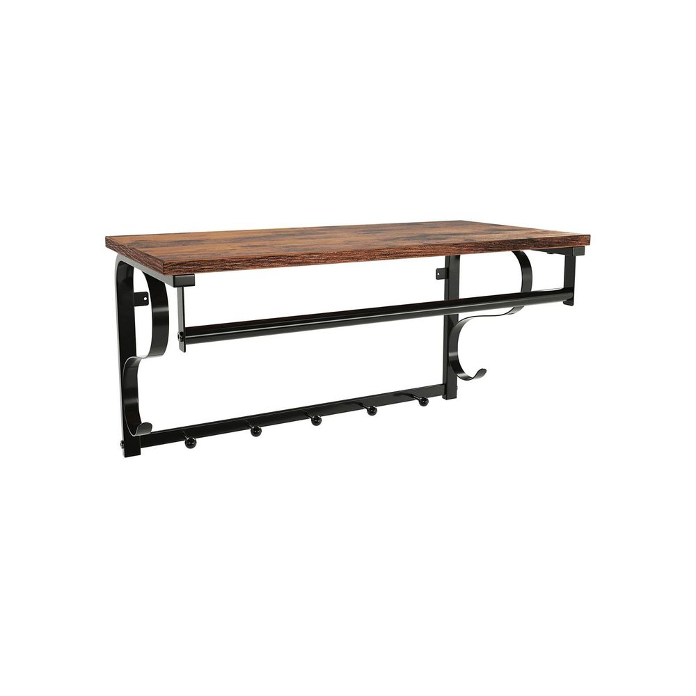 Nancy's Nogueira Wandkapstok - Kapstok - Muurkapstok Met 5 Haken - Vintage - ± 60 x 30 x 30 cm