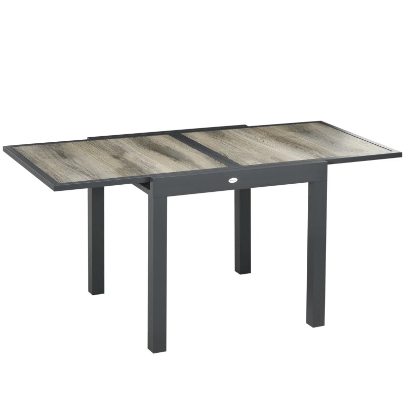 Nancy's Brandopa Tuintafel Uitklapbaar - Tuinmeubel - Eettafel voor buiten - Terrastafel - Beige / Grijs - 160 x 80 x 75 cm