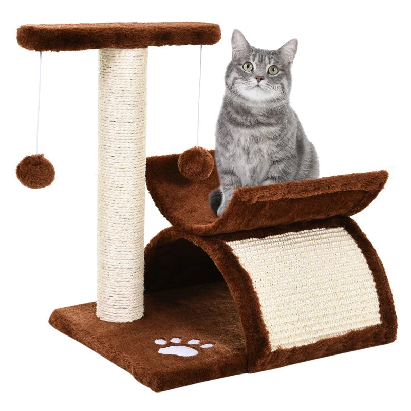 Griffoir Nancy's Friande - Lit pour chat - Grotte pour chat - Peluche - Marron - ± 40 x 30 x 40 cm