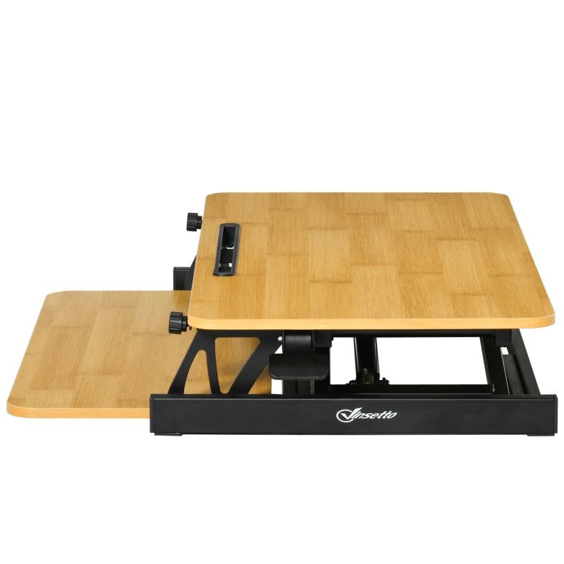 Nancy Vinsetto Zit-sta bureau Staand bureau Monitorstandaard In hoogte verstelbaar Staal 80 x 40 x 13,5-51 cm