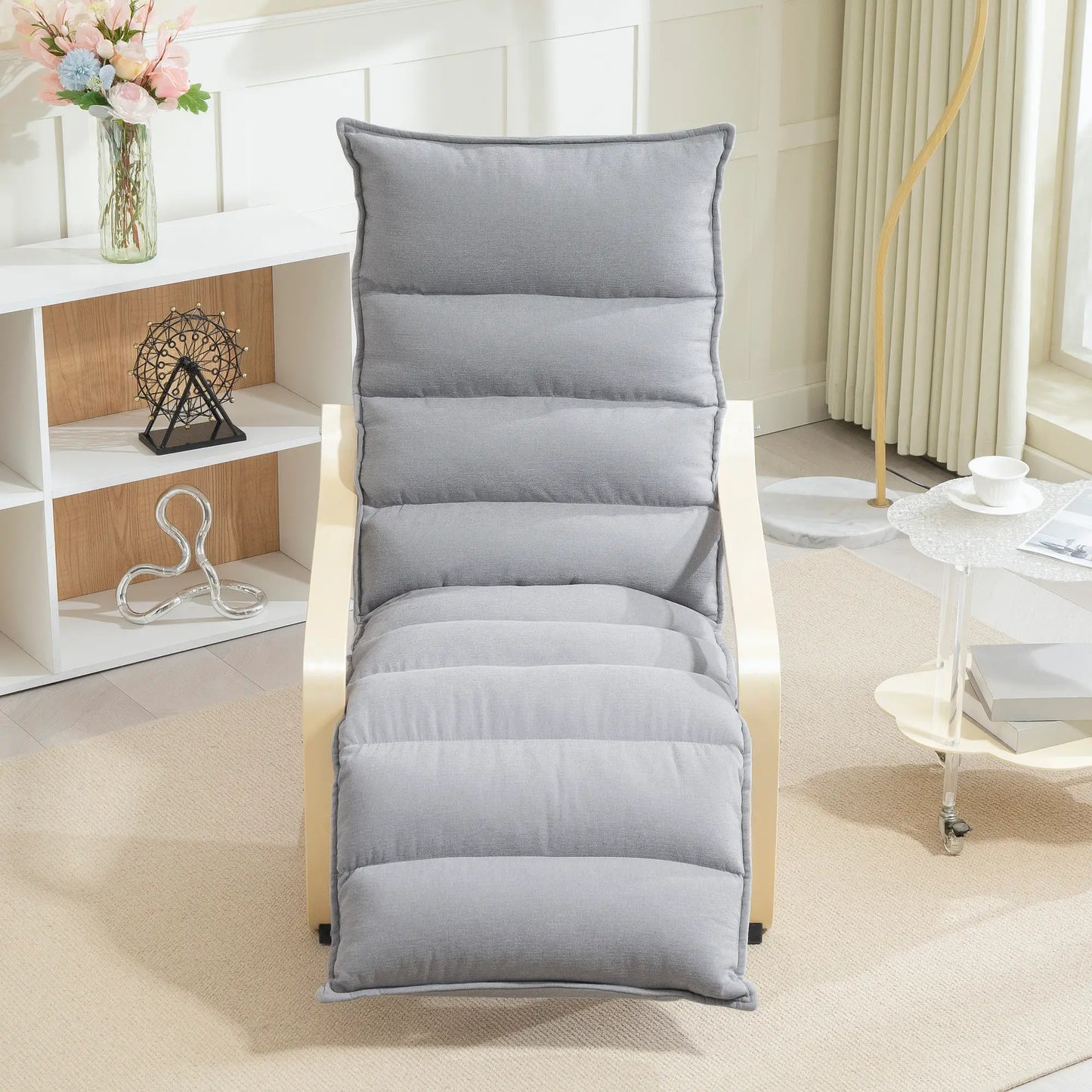 Nancy's Latera Relaxfauteuil - Loungestoel - Relaxstoel - Lichtgrijs - Fluweel