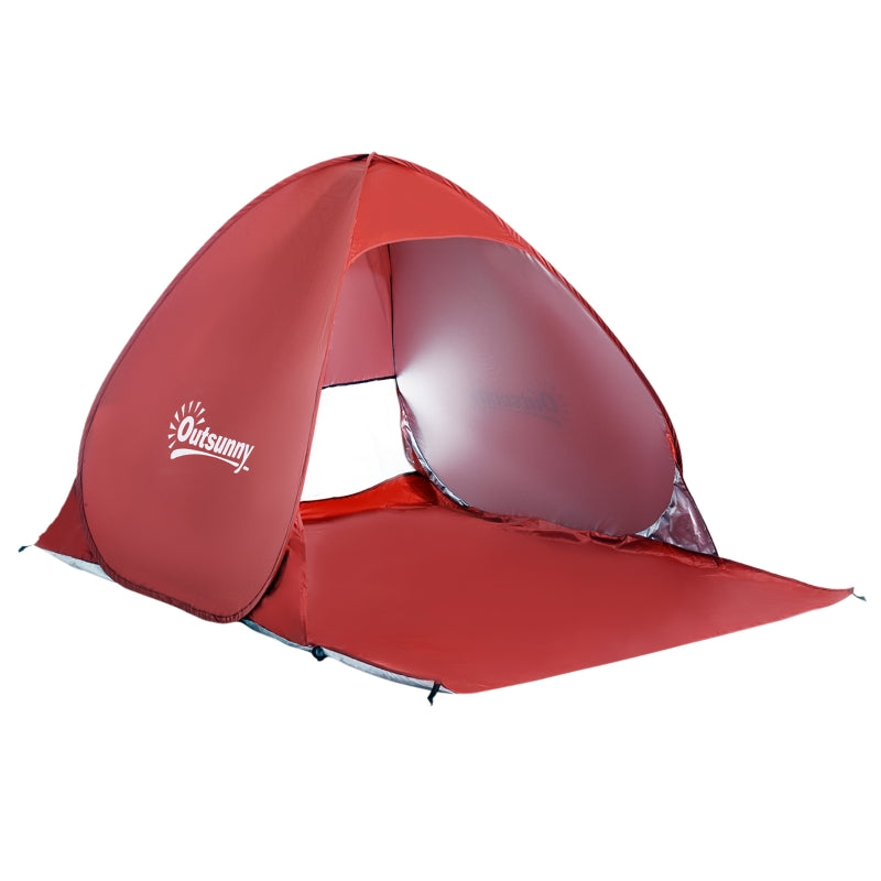 Nancy's Cedar Bank Kampeertent - Strandtent - Rood - ± 200 x 150 x 120 cm