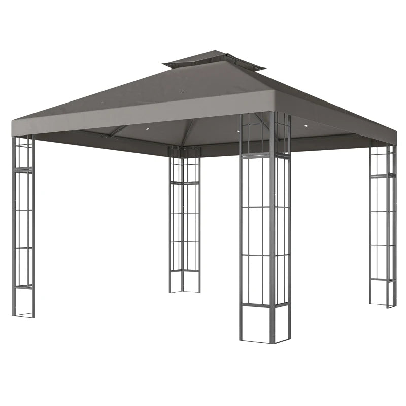 Nancy's Conzano Paviljoen - Tuinpaviljoen - Partytent - Grijs - ± 300 x 300 x 280 cm