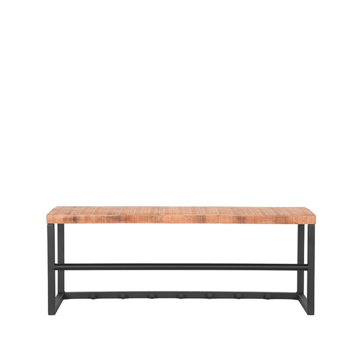 Tweedekans Nancy's Kapstok Swing - Muurkapstop met haken - Ophanghaken - Kapstokken - Industrieel - Mangohout - Rough - Zwart - 80 x 30 x 30 cm