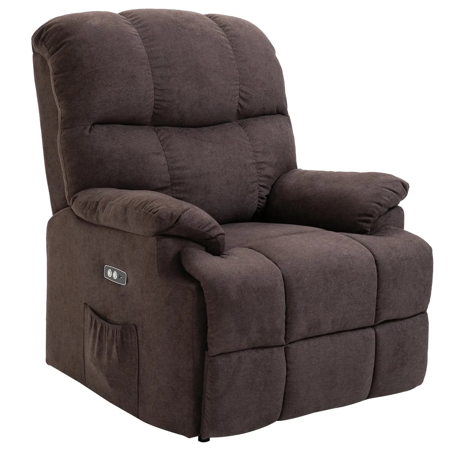 Nancy's Gais Sta op Stoel - Seniorenstoel - Relaxfauteuil - Grijs - Fluweel