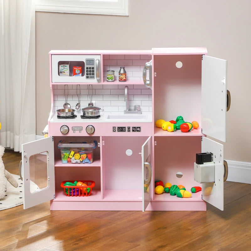 Nancy's Vara Kinderkeuken - Speelkeuken - Speelgoedkeuken - Inclusief Accessoires - Roze