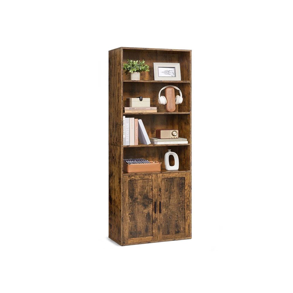 Nancy's Mestre Boekenkast - Opbergkast - Staande Kast - Vintage Bruin - ± 60 x 25 x 175 cm