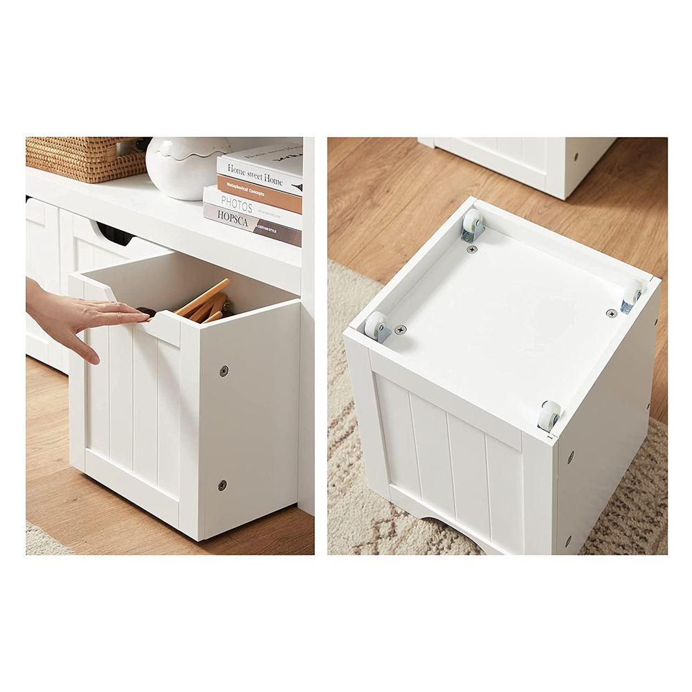 Nancy's Salcombe Speelgoedkast - Speelgoed Organizer - Speelgoed Opberger - Wit - 102 x 30 x 60 cm