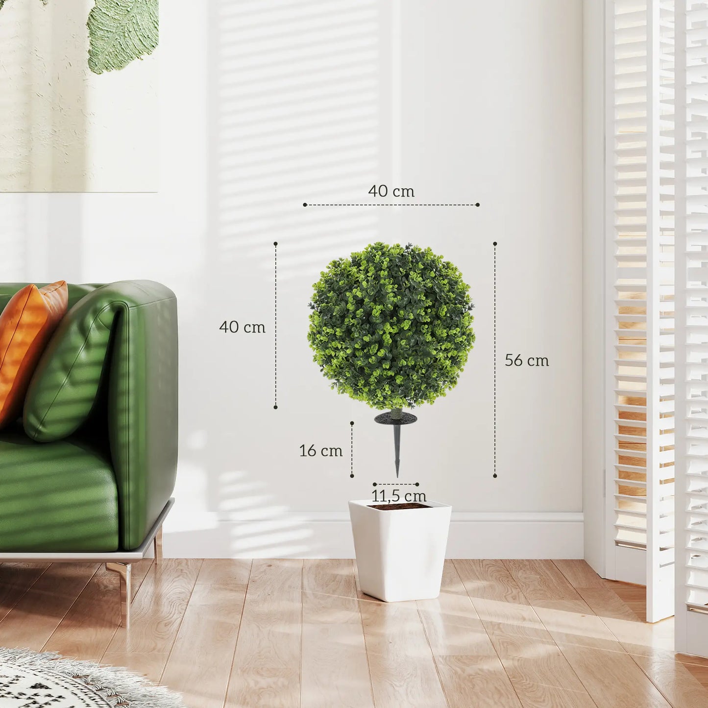 Nancy's Ginosa Kunstplanten - Kunstbomen - Kunst Buxus - Set van 2