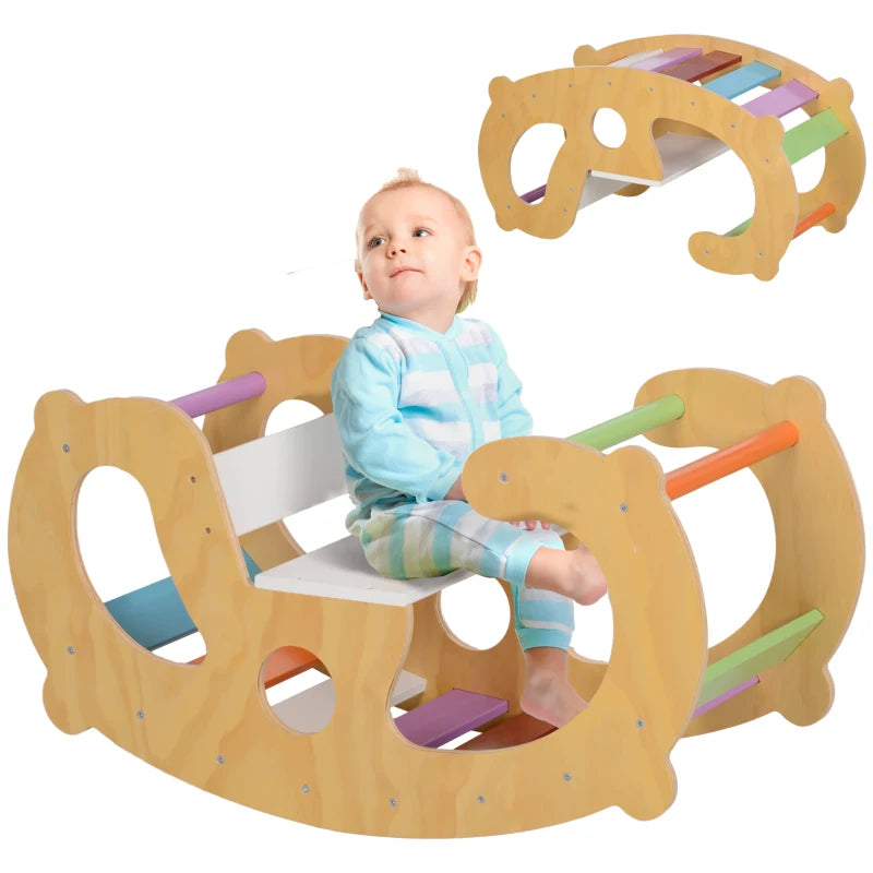 Nancy's Simao Jouets d'escalade - Aire de jeux - Équipement de jeu - Échelle en arc - Balançoire - Bois de pin