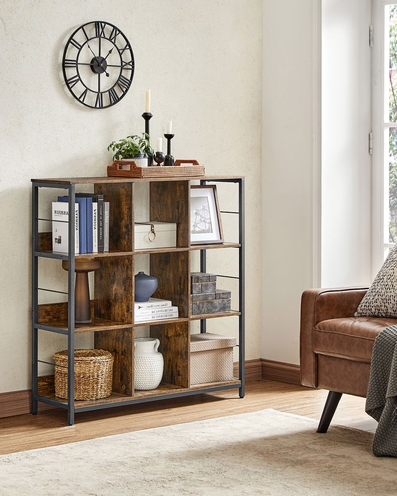 Nancy's Saltash Bookcase - Sideboard Industrial storage cabinet with compartments - 100 x 30 x 103.1 cm