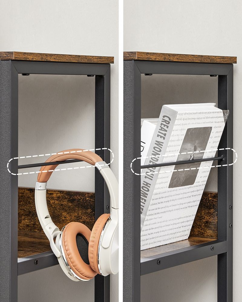 Nancy's Saltash Boekenkast - Dressoir Industriële opbergkast met vakken - 100 x 30 x 103,1 cm