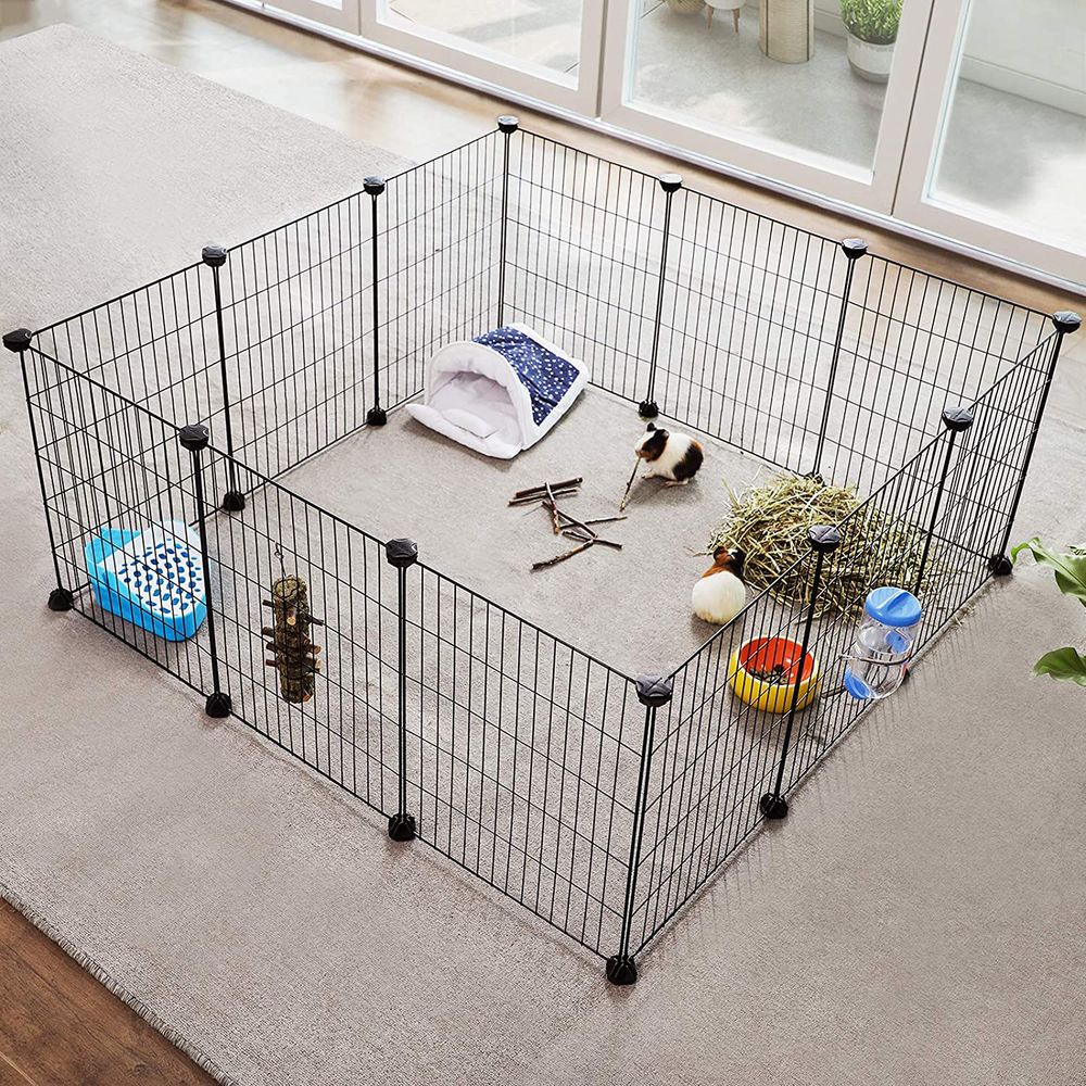 Nancy's Gondoriz Animal Run - Enclos pour rongeurs - Noir - ± 140 x 70 x 50 cm
