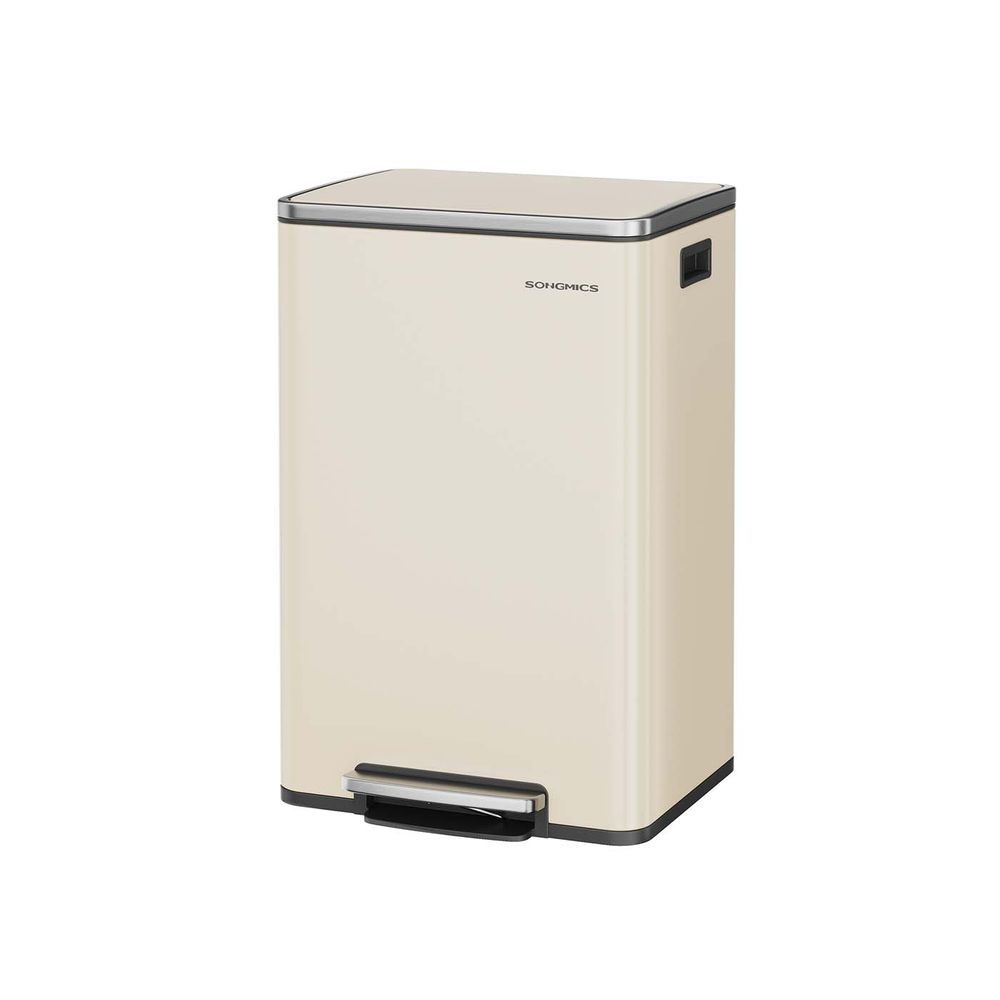 Nancy's Minori Pedaalemmer - Prullenbak - Afvalbak - Crème - 50 Liter