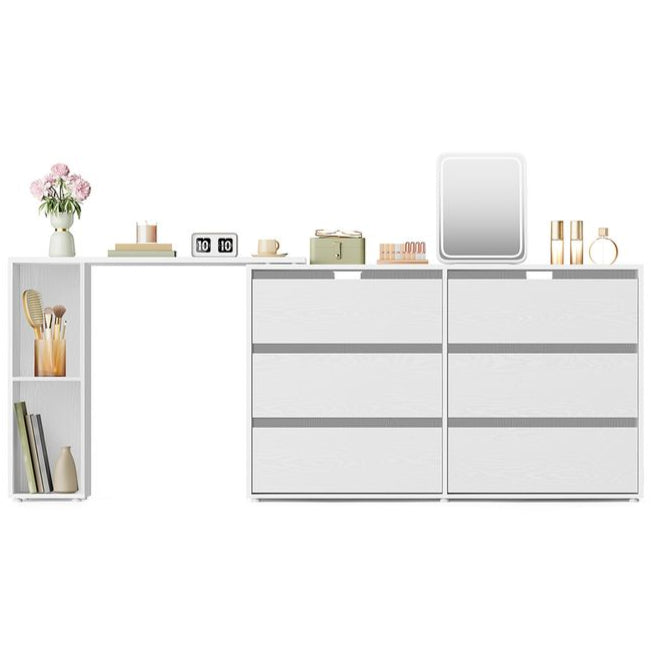 Nancy's Nagozela Kaptafel - Make Up Tafel - Met Spiegel - Wit - Multifunctioneel