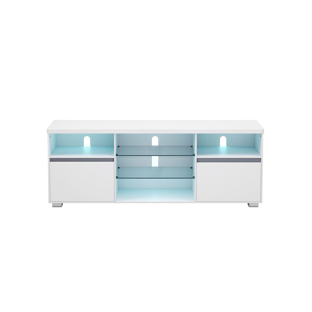 Nancy's Codal TV Furniture - TV Cabinet - LED Lighting - White - 40 x 160 x 60 cm