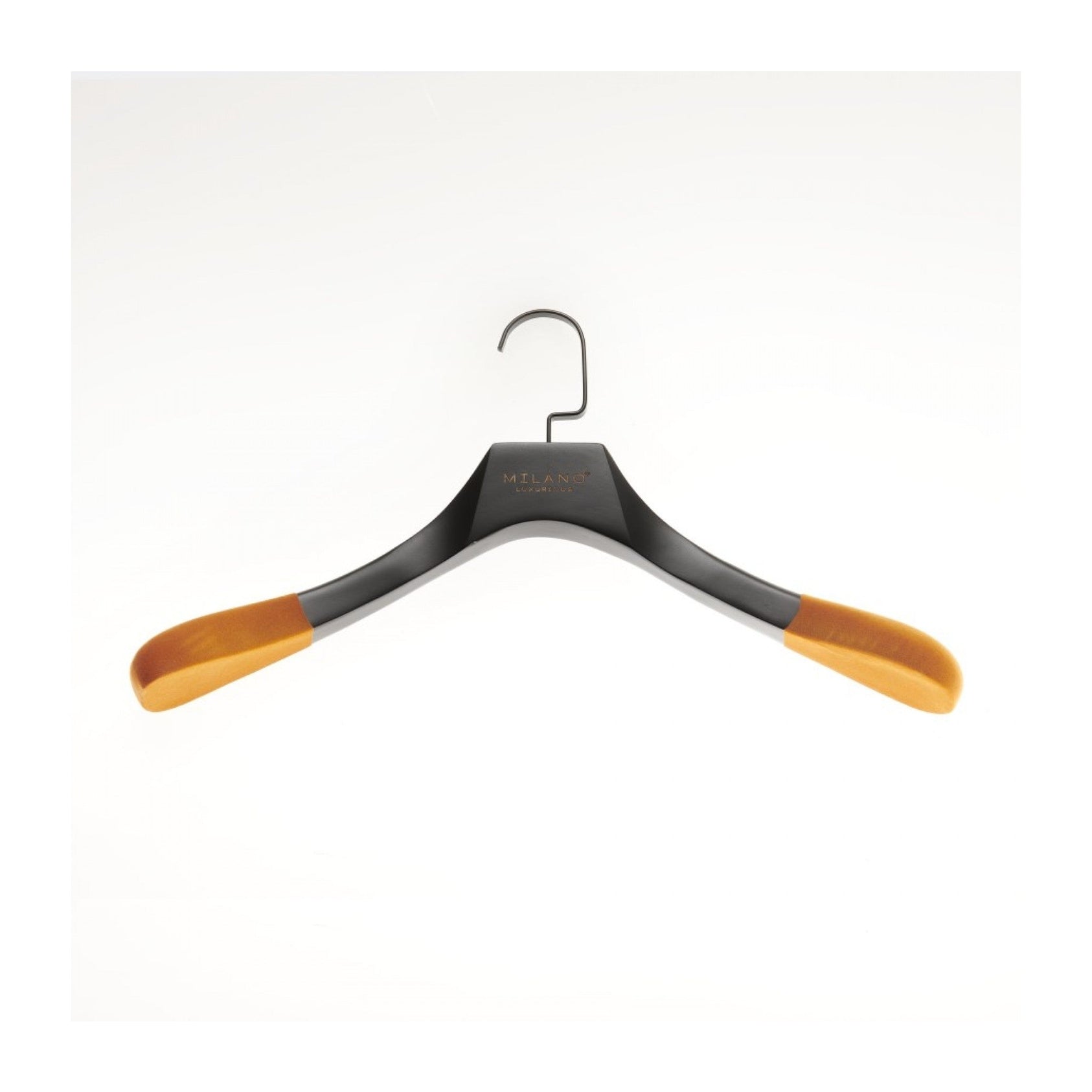 Milano Luxurious Chique oranje velvet kledinghanger met zwarte haak
