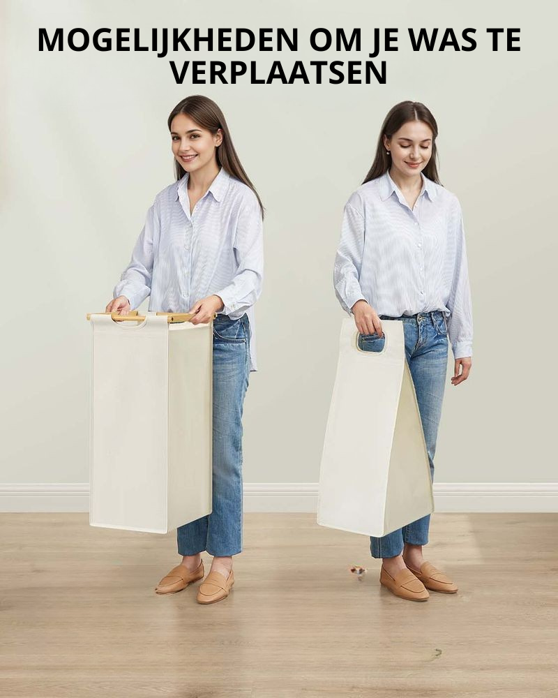 Nancy's Oderzo Wasmand - Wassorteerder - Wasbox - 2 Vakken - Bamboe - 100 Liter