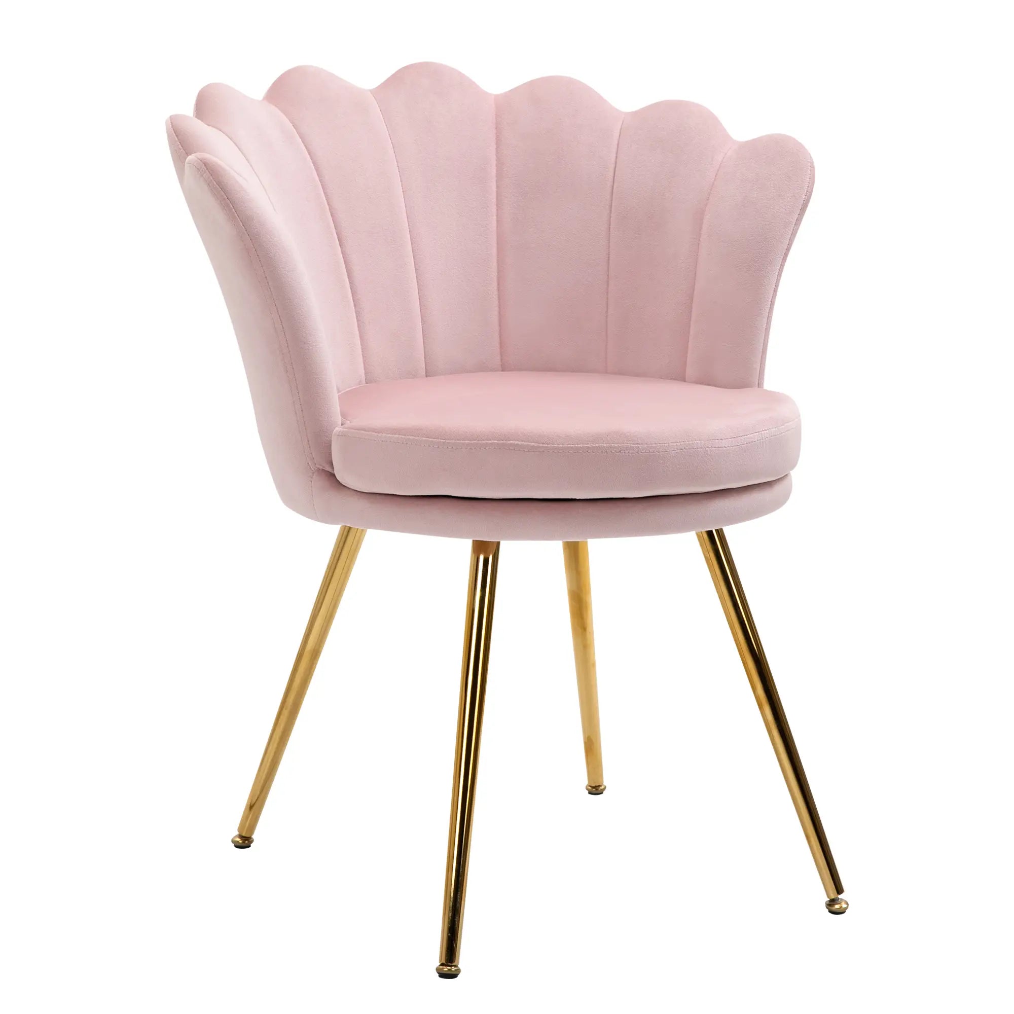 Nancy's Cuneo Fauteuil - Loungestoel - Lotusvorm - Roze - Fluweel