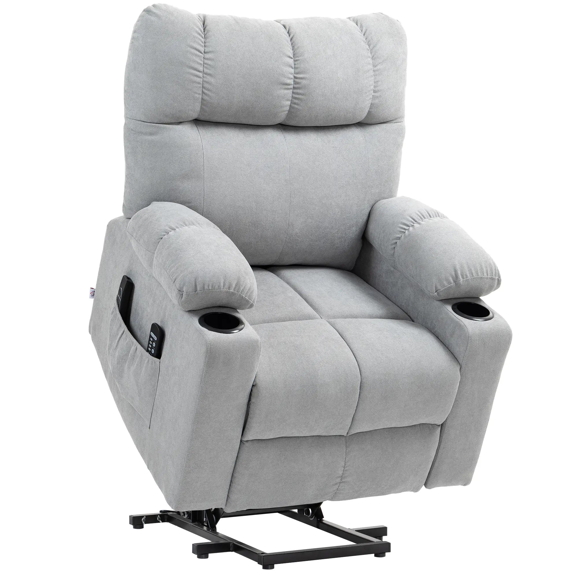 Nancy's Excames Sta op stoel - Opsta stoel - Senioren stoel - Massagestoel - Relaxfauteuil - Grijs