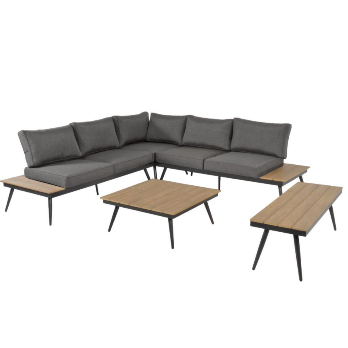 Nancy's Rosoy Loungeset - Aluminium Frame - Grijs