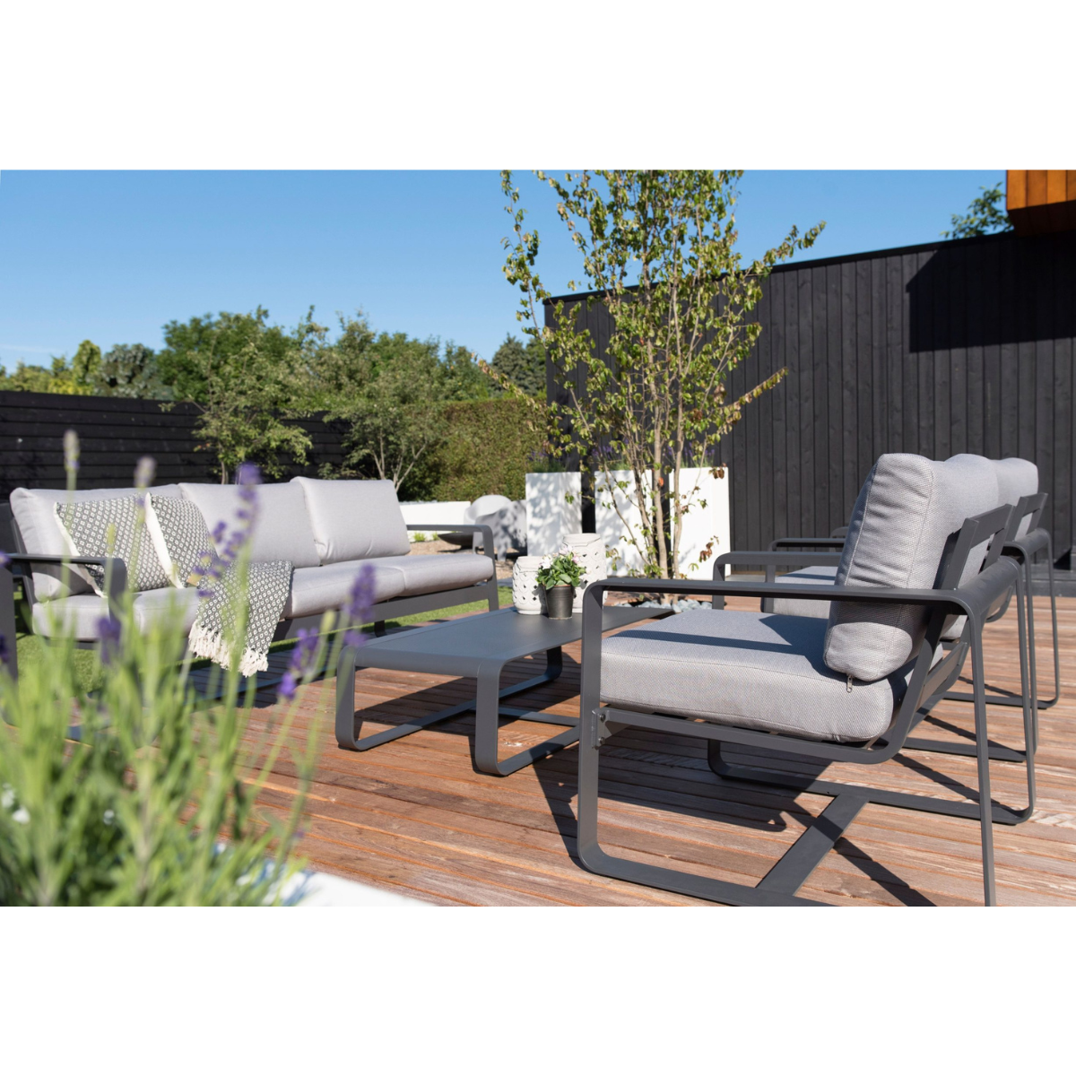 Nancy's Shipley Loungeset - Tuin set - Loungebank - 4-delige Lounge set