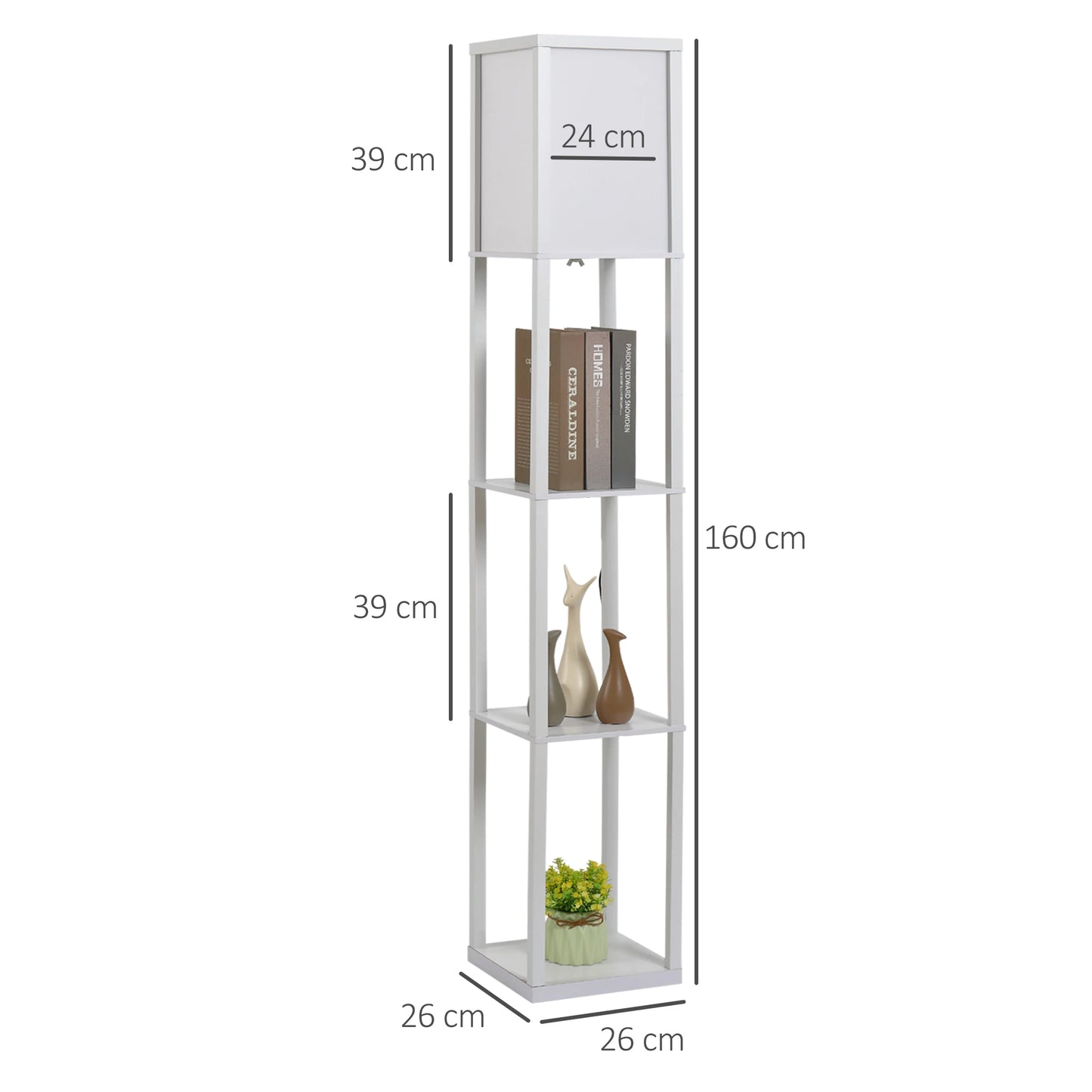 Nancy's Seara Vloerlamp - Staande lamp - Staande Verlichting - Wit - MDF