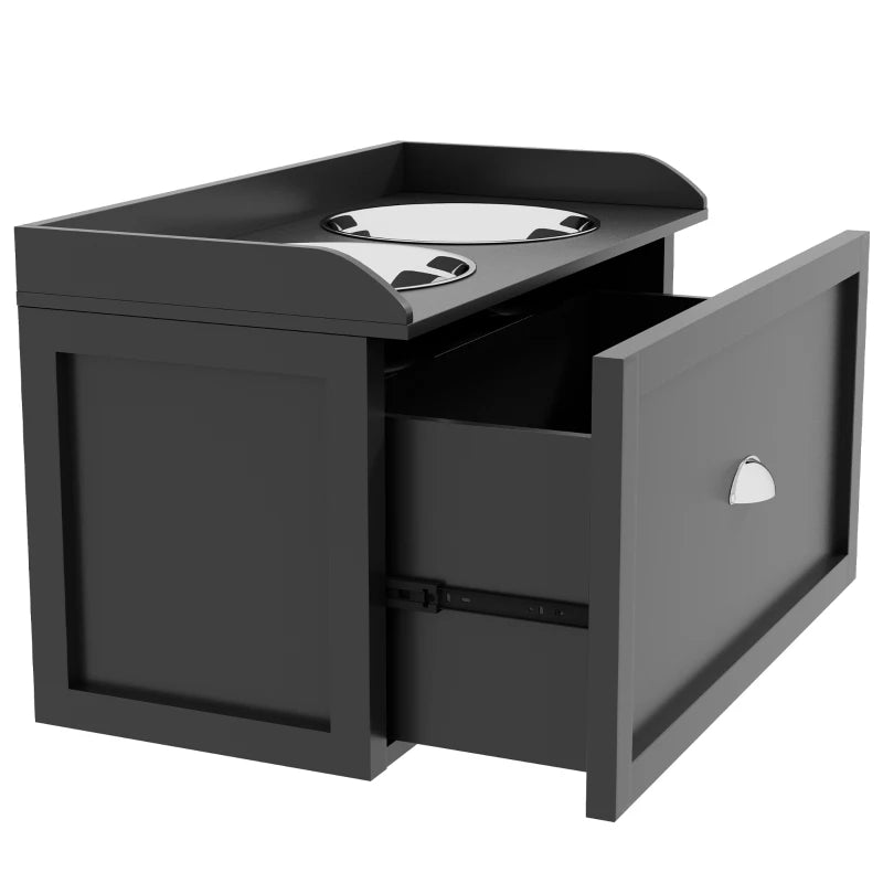 Nancy's Nicolosi Voerbak voor Honden - Drinkbak - Voerstation - Zwart - ± 60 x 30 x 35 cm