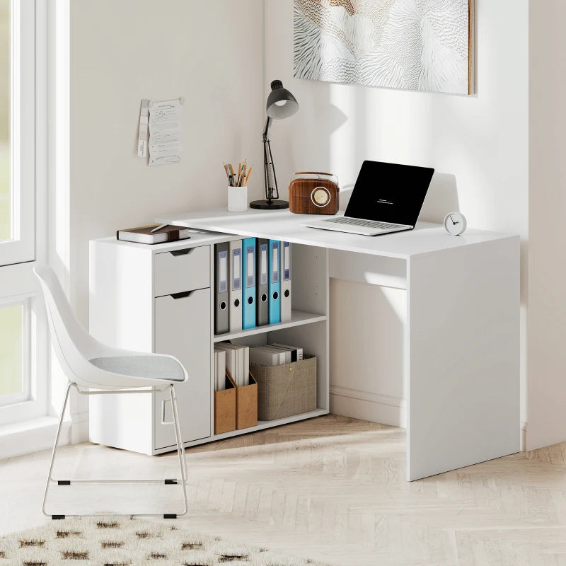 Nancy's Missanello Hoekbureau - Bureau Hoek - Computertafel - Wit -120 x 95 x 75 cm